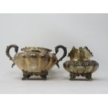 A WILLIAM IV SILVER MILK JUG AND SUGAR BOWL, EDWARD BARNARD & SONS, LONDON, 1835