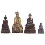 FOUR BUDDHIST FIGURES, THAILAND AND CHINA, 16TH-19TH CENTURIES comprising three Thai figures of