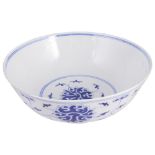 A CHINESE BLUE AND WHITE 'LOTUS' BOWL, GUANGXU MARK AND PERIOD (1875-1908)