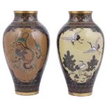 A PAIR OF JAPANESE CLOISONNE VASES, ATTRIBUTED TO NAMIKAWA YASUYUKI (1845-1927)