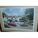 Kevin Walsh: limited edition print, MGM at Malham, 15" x 22", framed and glazed