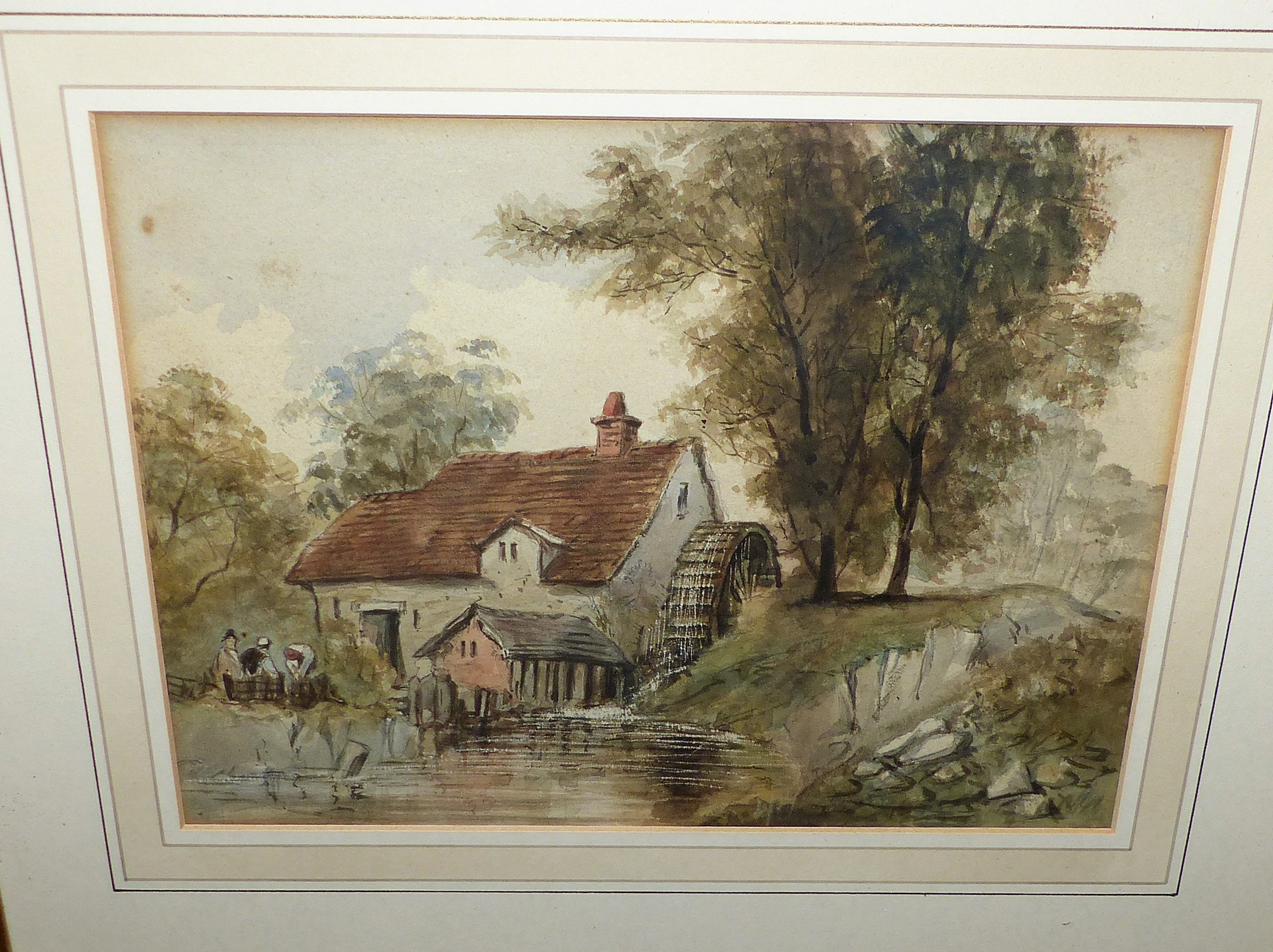 19th Century School: watercolour depicting a water mill, unsigned, 8" x 11", framed and glazed; 2