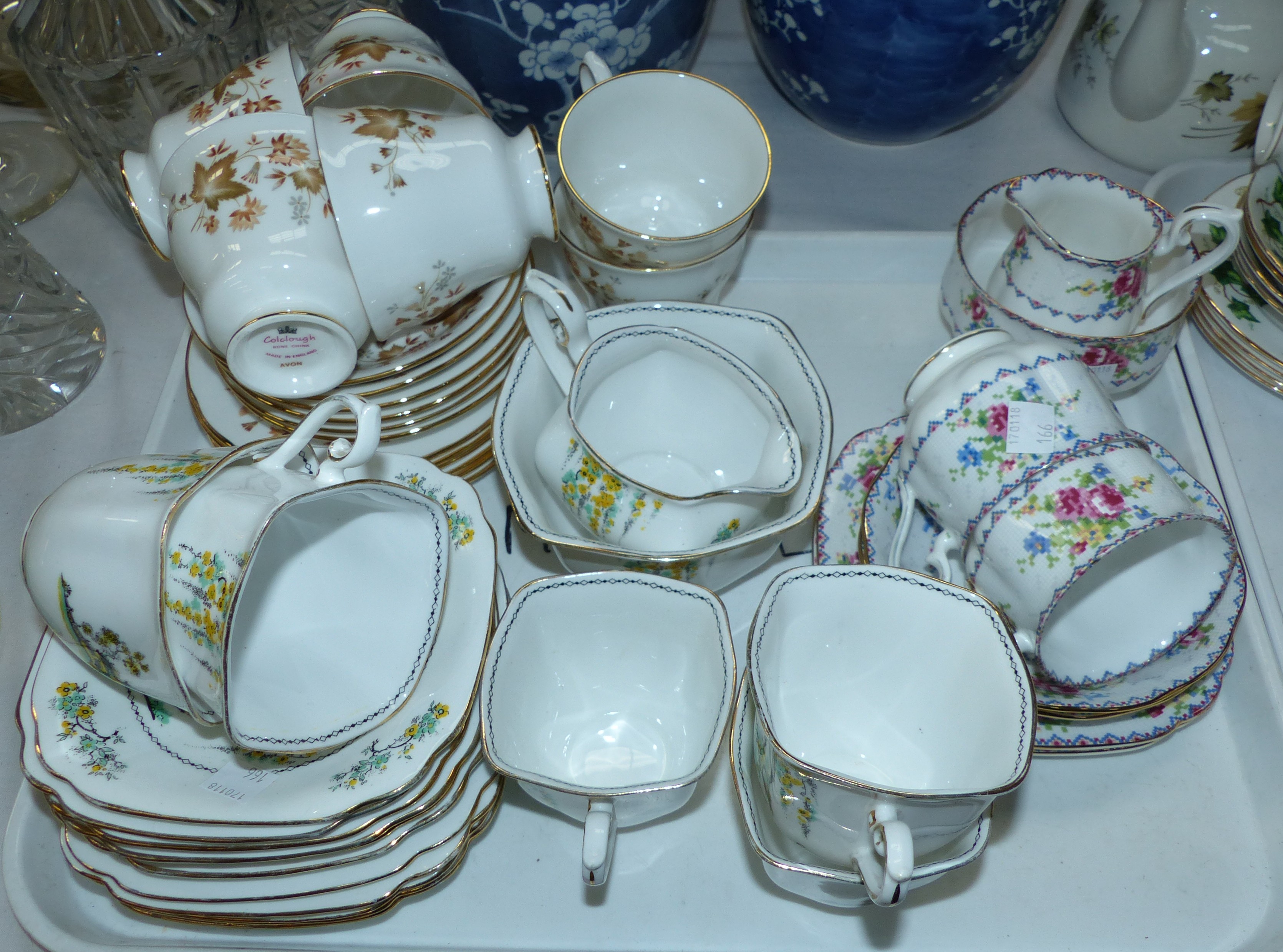 A Standard bone china tea set; a Colclough similar; a selection of Royal Albert Petit Point