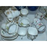 A Standard bone china tea set; a Colclough similar; a selection of Royal Albert Petit Point