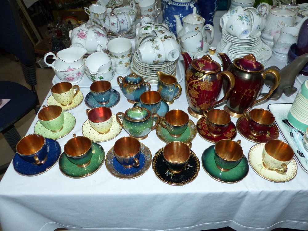 Two Carlton Ware coffee pots and a selection of various Carlton ware coffee cups saucers etc - Image 3 of 3