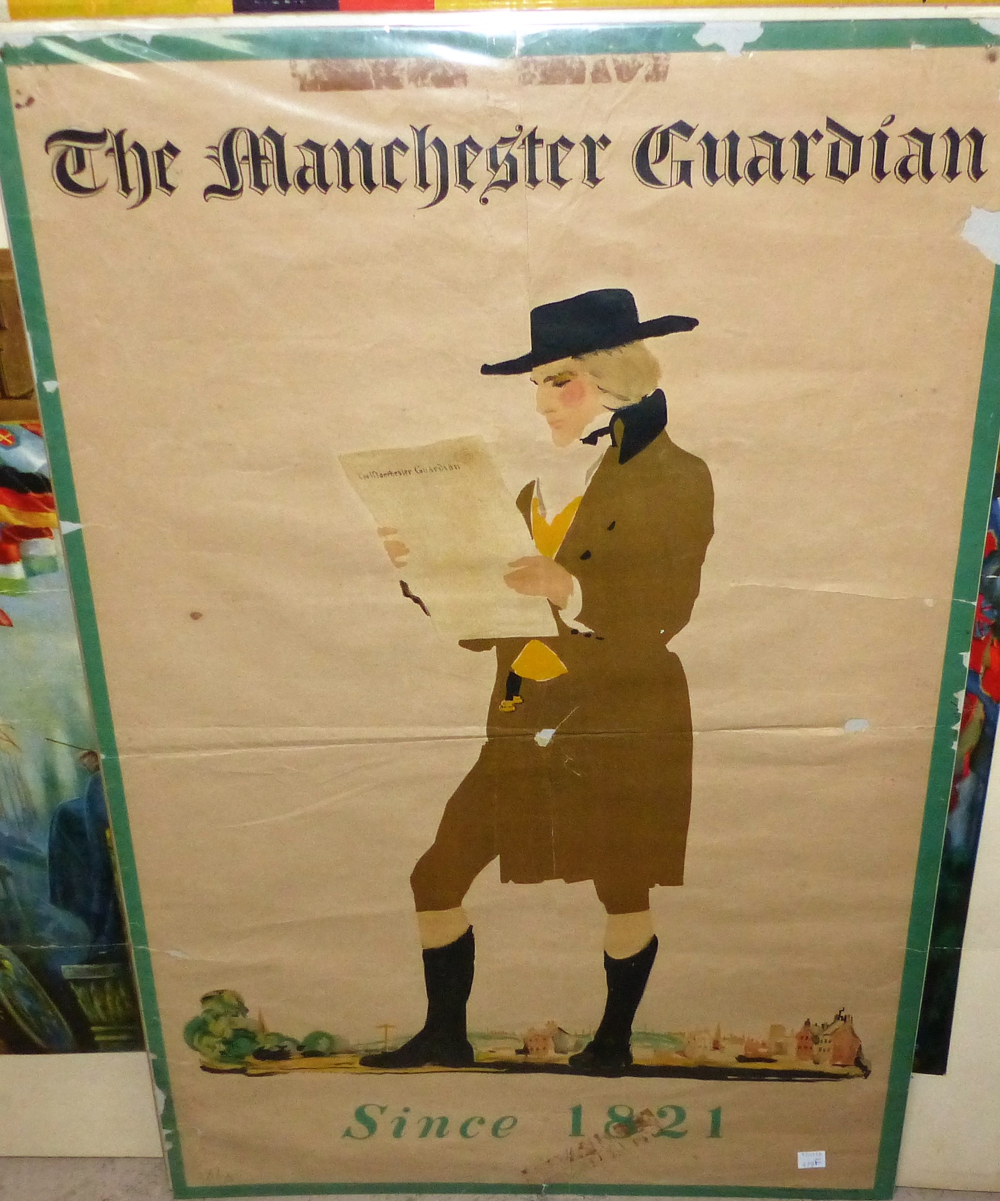 The Manchester Guardian, original colour litho poster by Dangerfield Printing Co, London, c 1920,