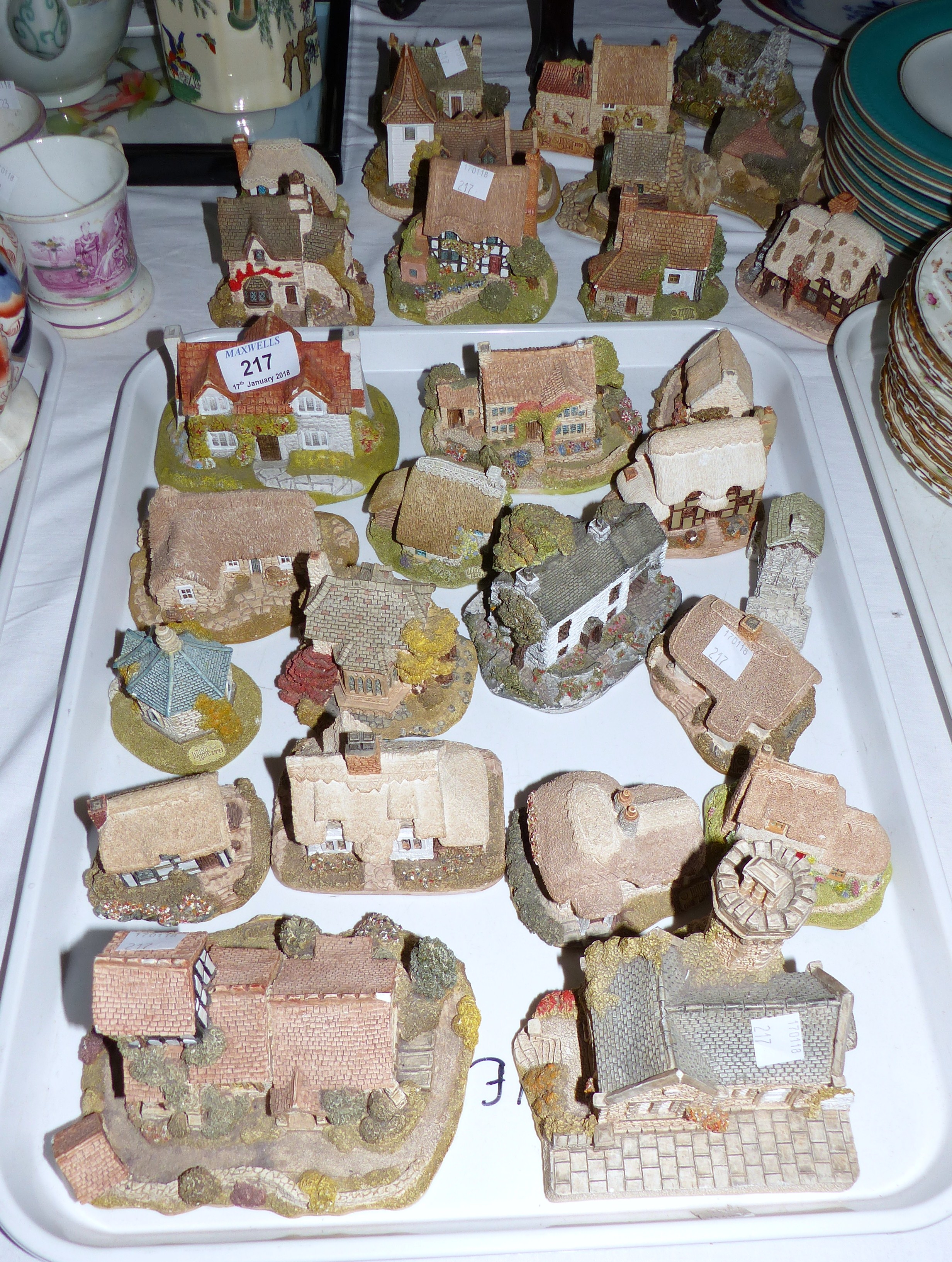 A large selection of Lilliput Lane cottages