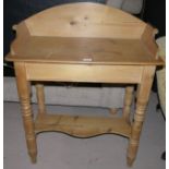 A Victorian style small pine washstand