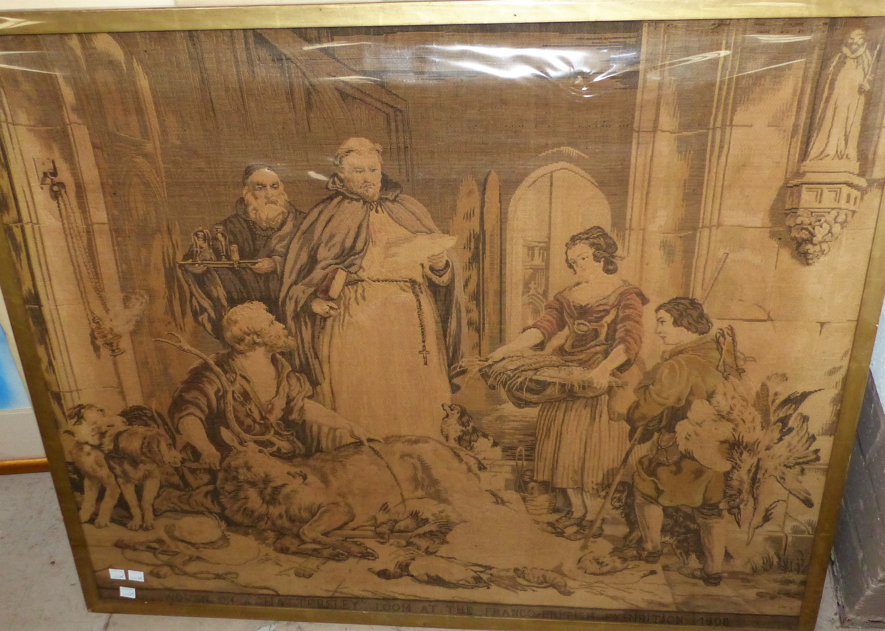 Franco-British Exhibition, 1908, a tapestry after Landseer woven on a "Hattersly" loom, 27" x 33"