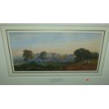 Edward Duncan: "Furness Abbey", watercolour, signed, 9" x 19½", framed and glazed