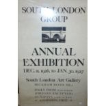 South London Group Annual Exhibition, Dec/Jan 1926/27, original poster, 30" x 20"