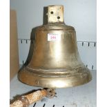 A large brass ship's bell height 101/2''