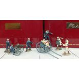 W. Britain 2 originally boxed groups:- British Novol Brigade Gatling Gun & Crew 27038, a simple