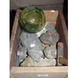 A box of various rocks etc