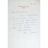 SIR OWEN SEAMAN - Editor of ''Punch'', autograph letter script to Mr Millican, signed and dated