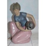 A Lladro figure - Young Woman Kneeling with Waterpot height 111/2''