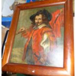 A 19th Century oil on canvas of an 18th Century standard bearer