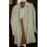 A vintage gent's camel coloured Crombie overcoat and similar full length Gabardine overcoat