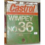 A Castrol Oil logo rectangular tin 17.5"