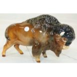 A Sylvac pottery figure of a bison 8''
