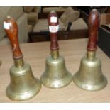 3 ARP brass hand bells