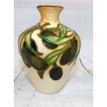 Moorcroft - vase decorated with olive branches 2009 height 4''