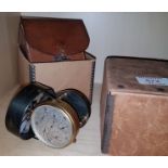 An early 20th Century Anemometer by Stephen Humble, London in original leather case with delivery