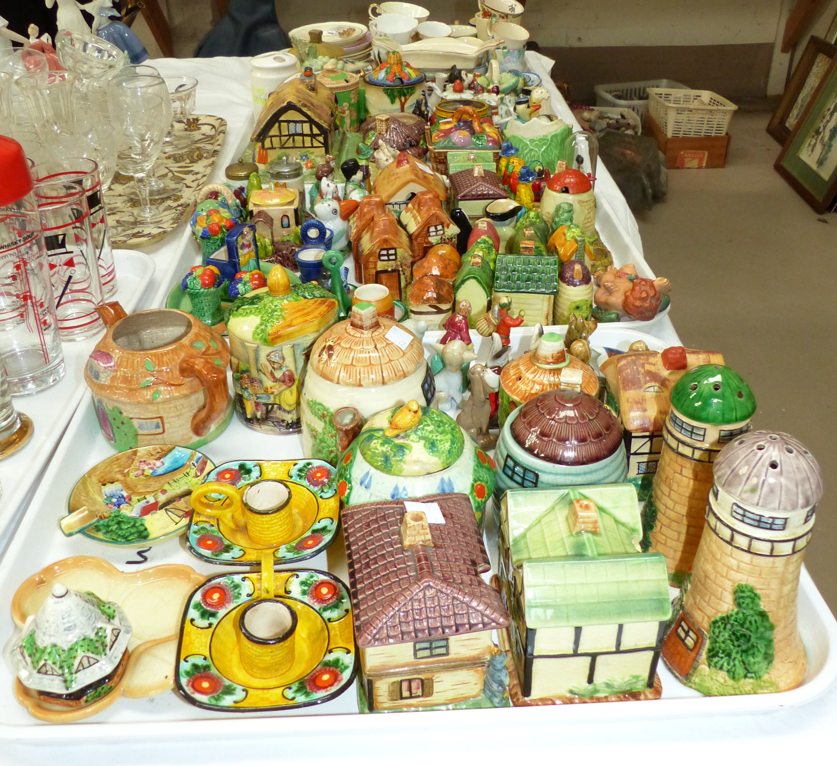 A selection of collectable china including cottage ware etc.