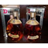 Two bottles of boxed vintage Dimple Scotch Whiskey