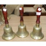 3 ARP brass hand bells