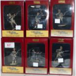 W. Britain 6 originally boxed figures War on the Nile series:- 27053, 27018, 27027, 27035, 27025,
