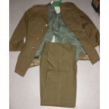 A British Army Officer's jacket and trousers; Korean war jacket