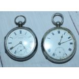 A 19th Century silver cased pocket watch The Express English Lever, and another