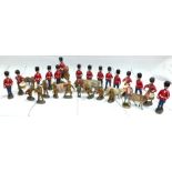 A Collection of Elastolin soldiers including red coats etc (well used)