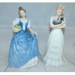 2 Royal Doulton ladies - ''Kimberley'' HN3379 and ''Helen'' HN3601