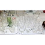 A selection of Swedish glass tumblers and other drinking glasses