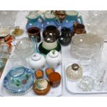 A selection of cut glass etc