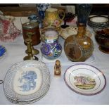 A Poole vase; Victorian and later pottery; etc.