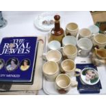 A selection of Royal Commemorative china and ephemera; Masonic mugs