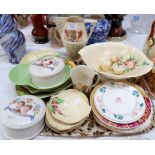 A selection of Carlton and similar leaf ware; a selection of royal commemorative china; decorative