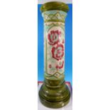 A 19th century majolica jardiniere stand/pedestal