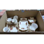 A Royal Albert Old Country Roses part tea service of 21 pieces