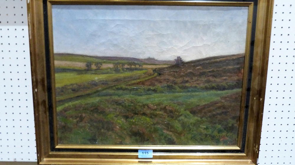 Z. JACOBSEN. 20th CENTURY DANISH: A landscape. Signed. Oil on canvas. 15'' x 19½''