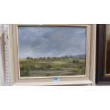 PADDY CLIFF: A Cheshire Marsh. Signed. Oil on board. 12'' x 16''