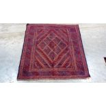 A tribal Gazak rug 123cm x 116cm