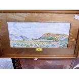 A pair of small watercolour landscapes signed J. McGahey. 7¼'' x 16½''