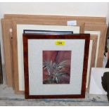 Seven various framed watercolour drawings