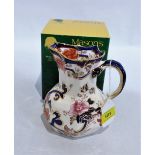 A Mason's Ironstone Mandalay jug 6'' high. Original box