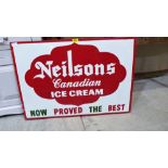 An advertising sign for Neilsons Canadian Ice Cream. 23'' x 34''