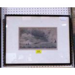 FRANK SHORT: Extensive landscape. Engraving. Signed in pencil. 6¼'' x 10½''